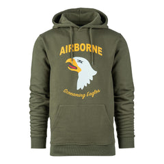 Hoodie 101st Airborne Eagle Verde - Simbol al Curajului și Rezistenței