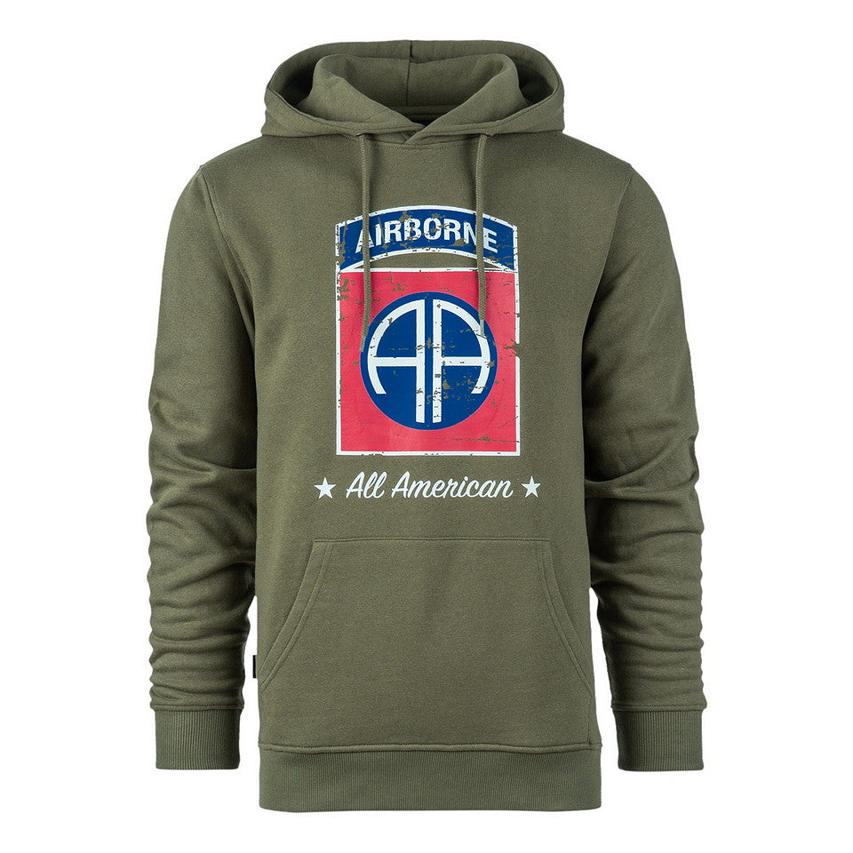 Hoodie 82nd Airborne Division Verde Unisex - Onorează Elita, Domini Confortul