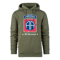 Hoodie 82nd Airborne Division Verde Unisex - Onorează Elita, Domini Confortul