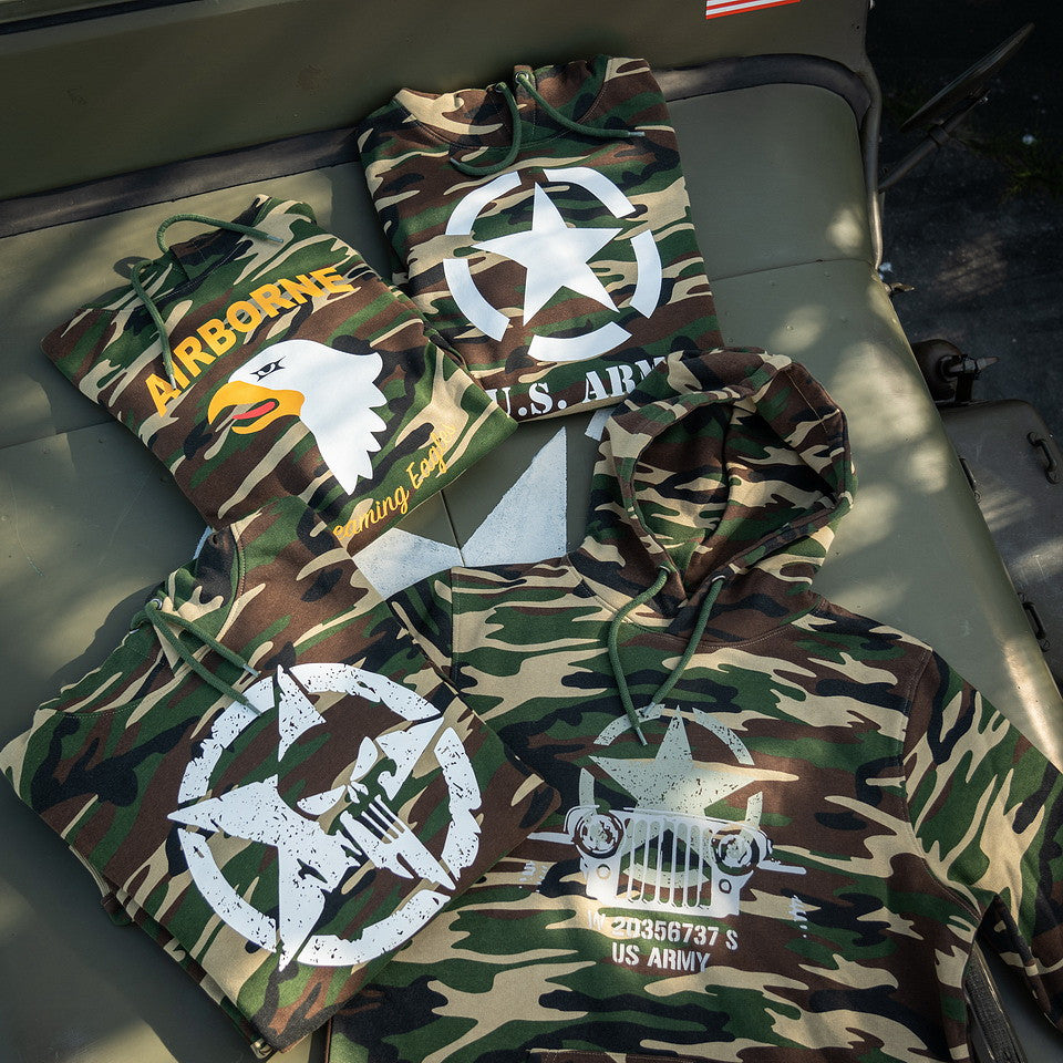 Hoodie Allied Star U.S. Army Camo Woodland - Versatilitate Strategică