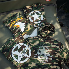 Hoodie Allied Star U.S. Army Camo Woodland - Versatilitate Strategică