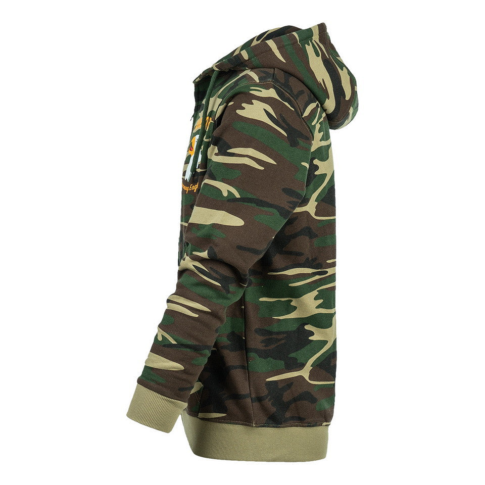 Hoodie cu Fermoar 101st Airborne Eagle Camo Woodland Military-Shop - Rezistență & Stil Tactic