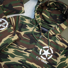 Hoodie cu Fermoar Allied Star U.S. Army Woodland - Confort Tactic Versatil