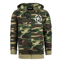 Hoodie cu Fermoar Allied Star U.S. Army Woodland - Confort Tactic Versatil