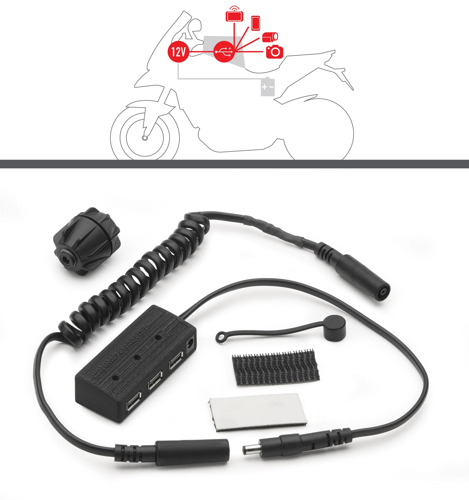 Hub Alimentare S111 Power Hub - 3x USB, 1x 12V DIN