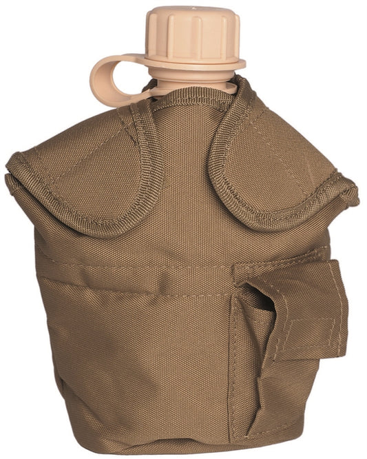 Husă Bidon Mil-Tec US Style 1 L – Nailon, Velcro, Coyote