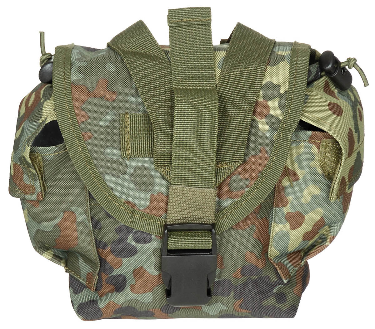Husă Bidon MOLLE Flecktarn MFH - Compatibil bidon 1L, Prindere MOLLE