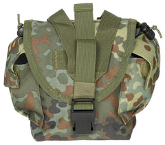 Husă Bidon MOLLE Flecktarn MFH - Compatibil bidon 1L, Prindere MOLLE