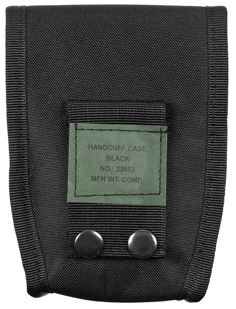 Husă Etui Cătușe Negru MFH - 100% Nylon, Prindere Centură