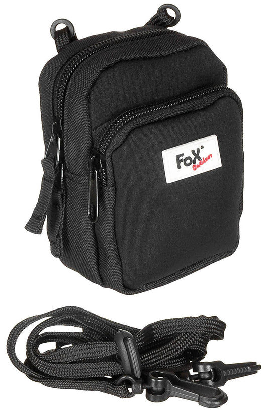 Husă Foto Neopren Negru FoxOutdoor - Curea detașabilă, Prindere centură