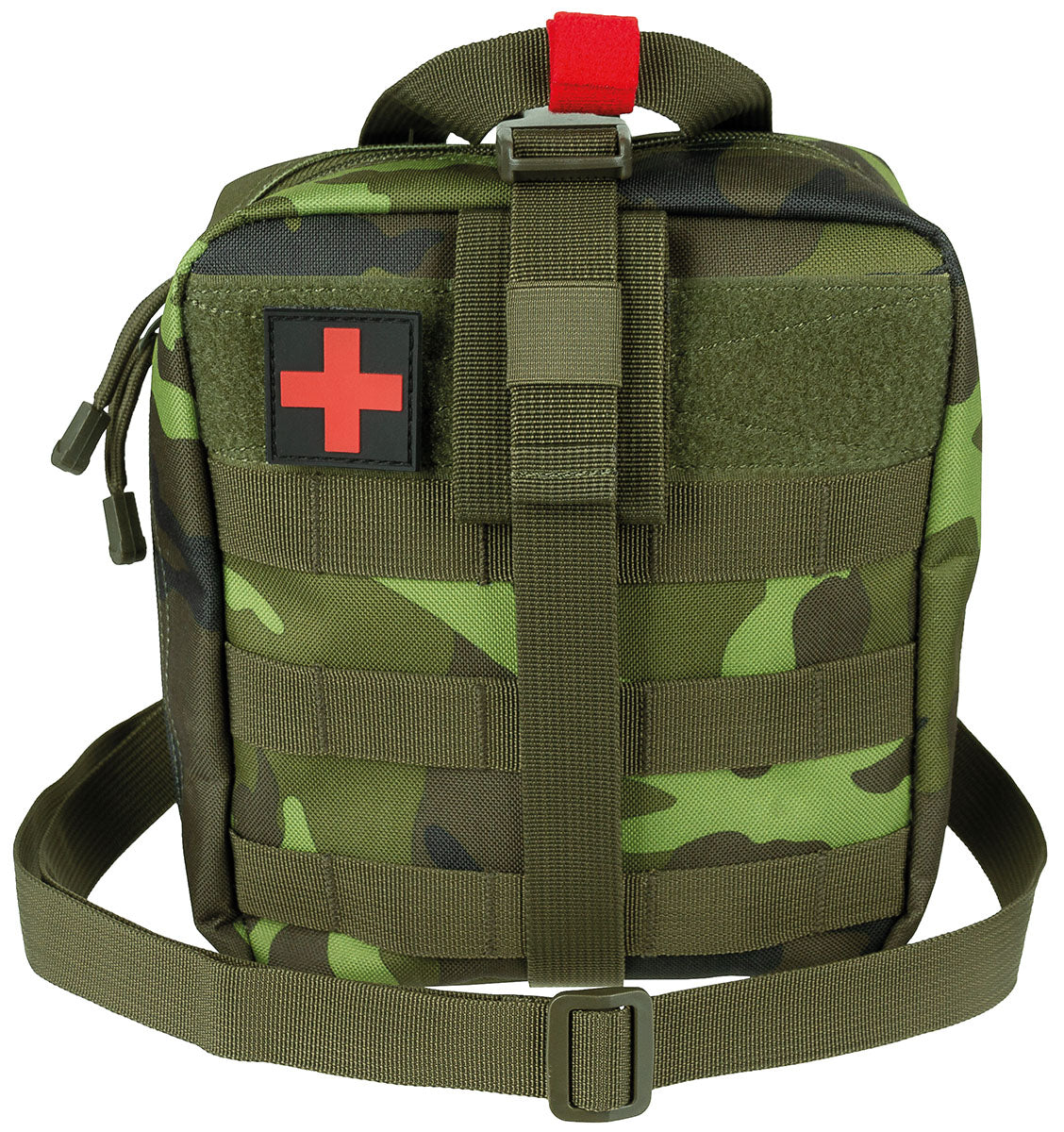 Husă IFAK MOLLE M95 CZ Camo MFH - Placă MOLLE Detașabilă, Curea Umăr