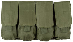 Husă încărcător 4 compartimente MOLLE Verde OD MFH - 4 Compartimente, Sistem MOLLE