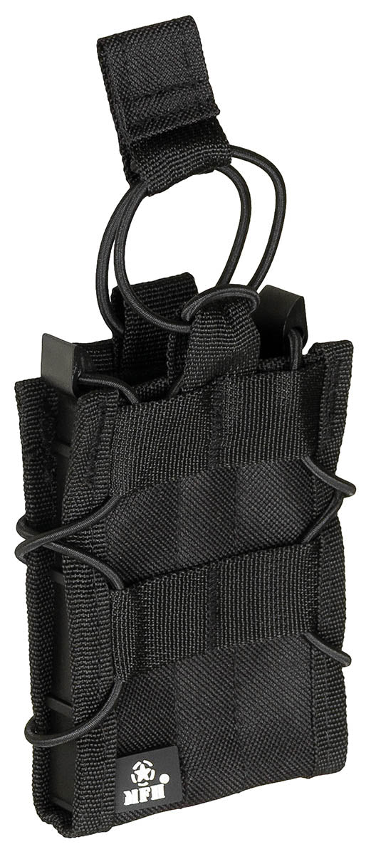 Husă încărcător "Bungee Lock" Negru MFH - Compatibil 5.56, MOLLE