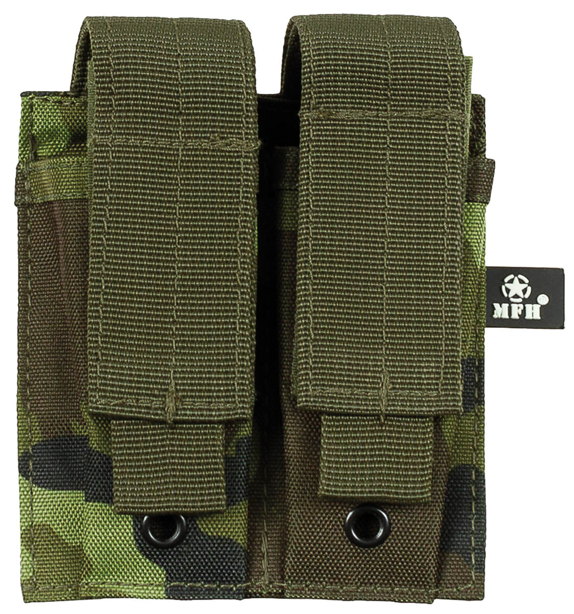 Husă Încărcător Dublă M 95 CZ camo MFH - 100% Poliester, Fixare MOLLE