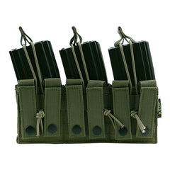 Husa Magazii Triple Stacker M4 Groen - Suport Sigur 6 Magazii M4/M16