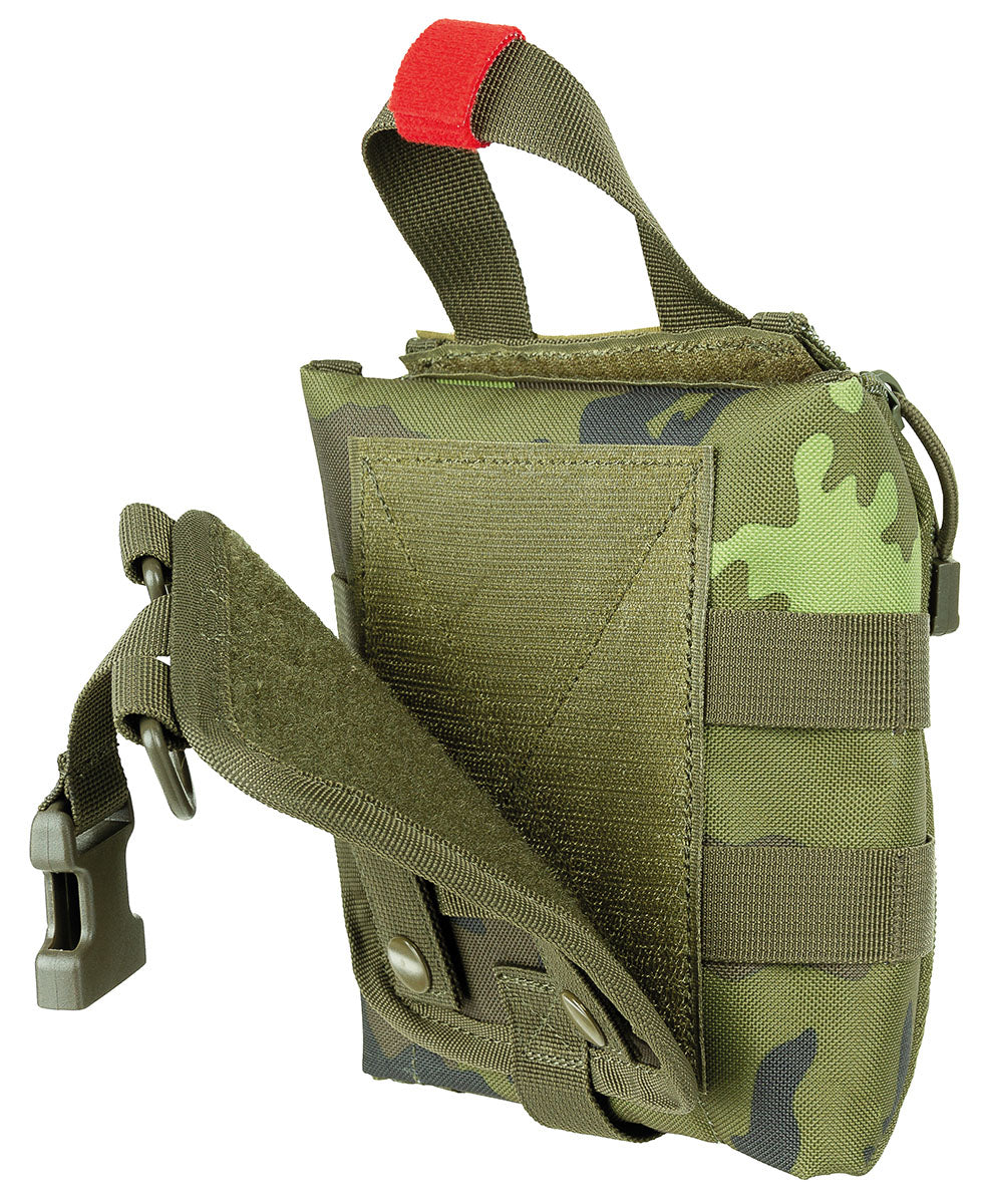 Husă MOLLE IFAK prim-ajutor Camo M95 CZ MFH - Placă detașabilă, Fermoare laterale