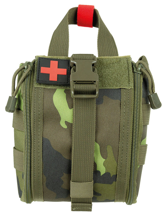 Husă MOLLE IFAK prim-ajutor Camo M95 CZ MFH - Placă detașabilă, Fermoare laterale