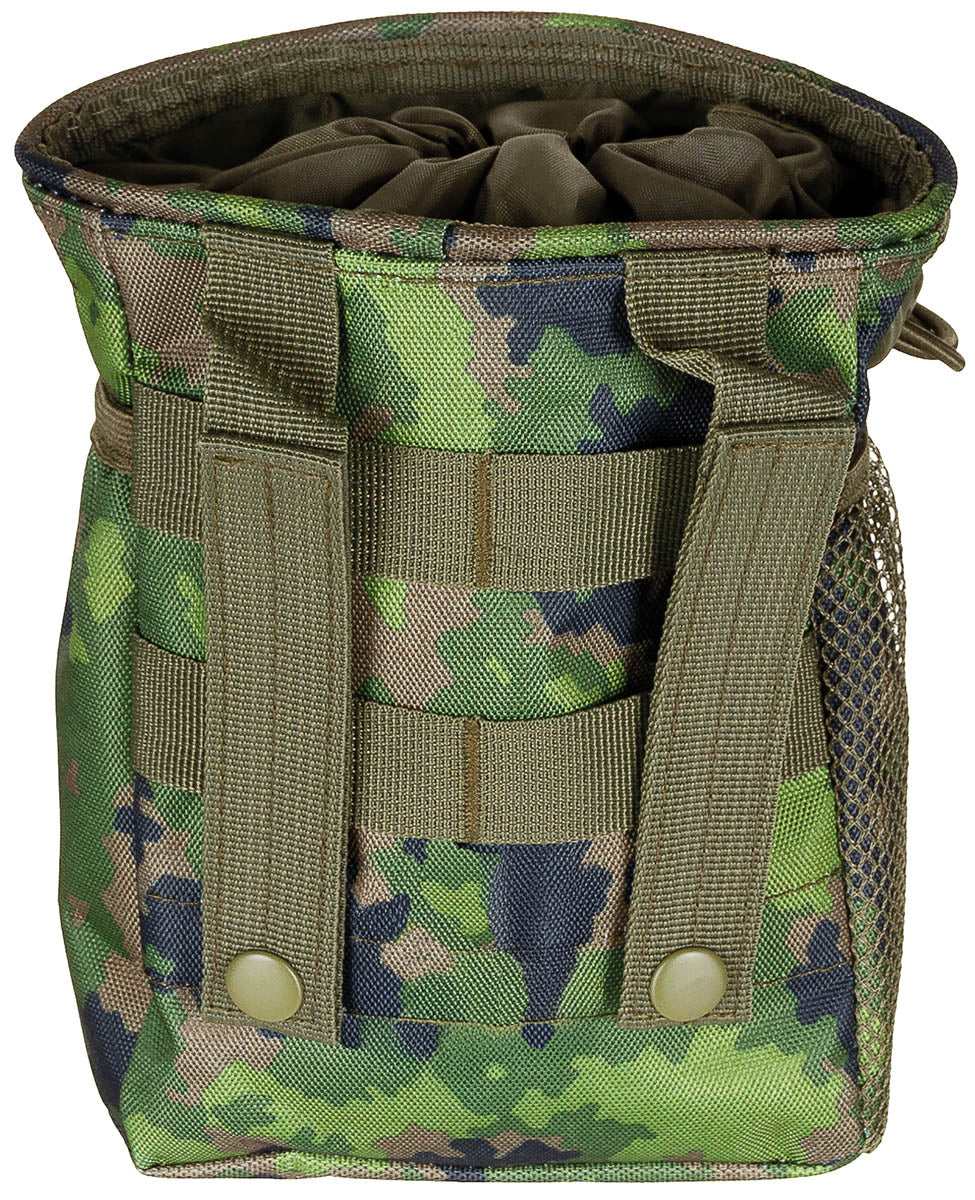 Husă MOLLE Patronenhülsen Camo M05 MFH - Sistem prindere MOLLE, Deschidere șnur