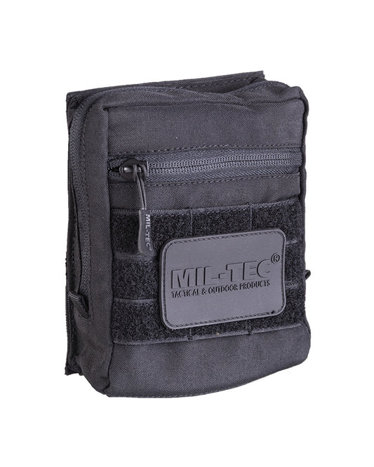 Husă Multifuncțională Mil-Tec Hook & Loop – 15 x 5,5 x 17,5 cm, Neagră