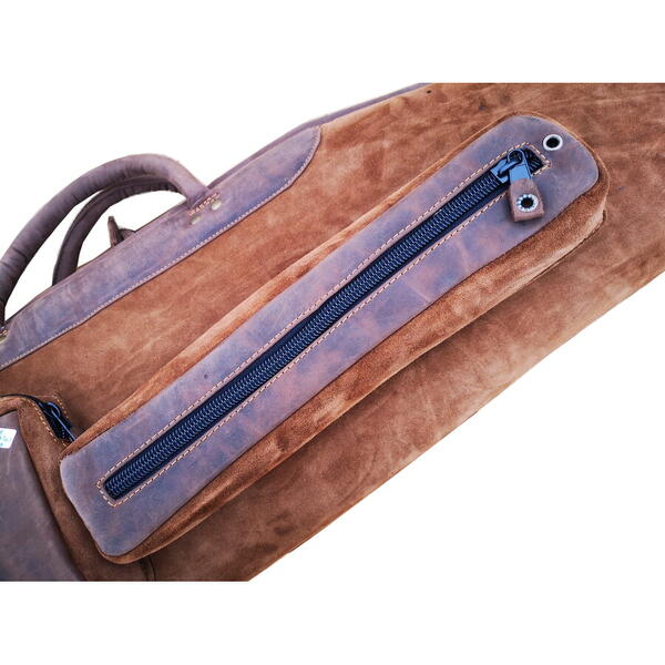 Husă pentru Carabină Arrow Int. Maro 130 cm – Piele Naturală, Buzunar Extern - poza 5