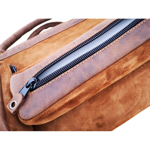 Husă pentru Carabină Arrow Int. Maro 130 cm – Piele Naturală, Buzunar Extern - poza 6