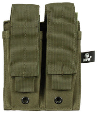 Husă port încărcătoare dublă, mică, MOLLE Oliv MFH - Velcro, Sistem MOLLE