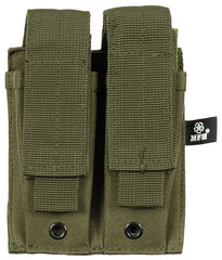Husă port încărcătoare dublă, mică, MOLLE Oliv MFH - Velcro, Sistem MOLLE