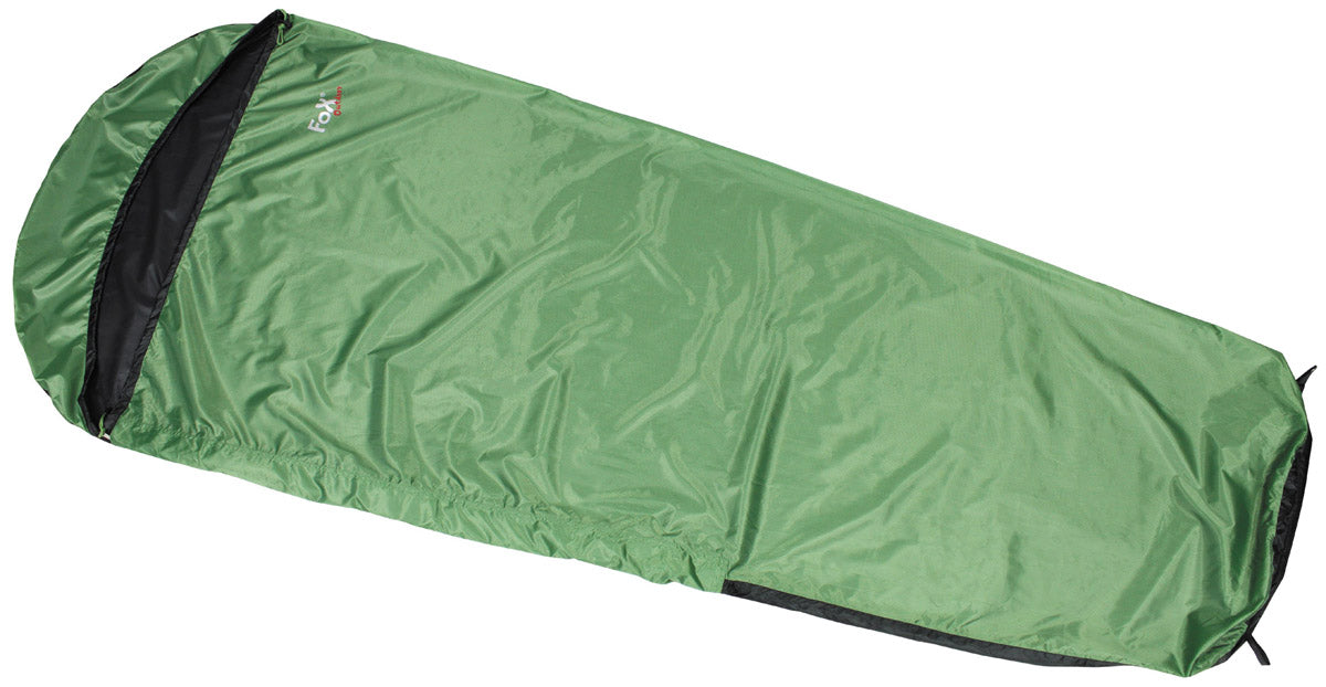 Husa Sac de Dormit „Light” Impermeabilă Oliv-negru FoxOutdoor - Ripstop, Ușoară