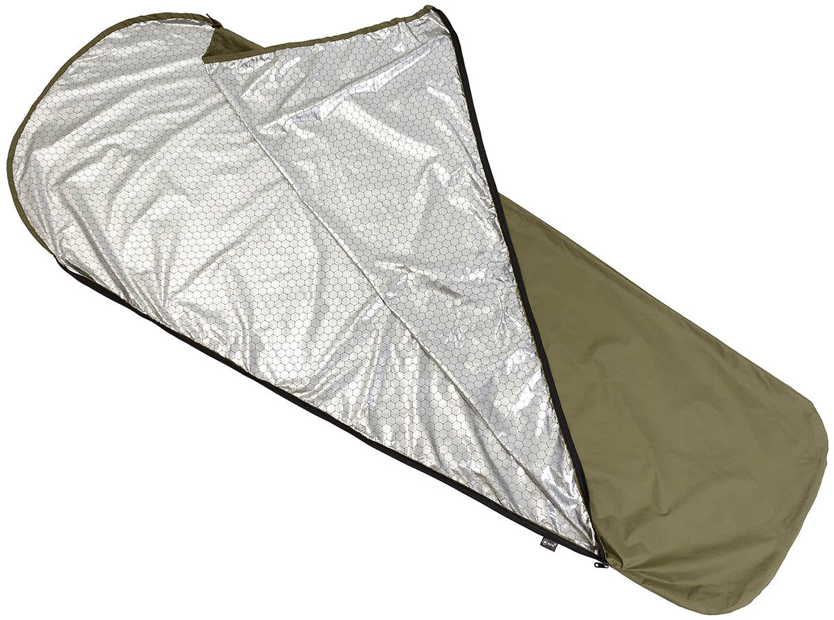 Husă sac de dormit "Thermo" Oliv MFH - Impermeabilă DWR, Interior Aluminiu