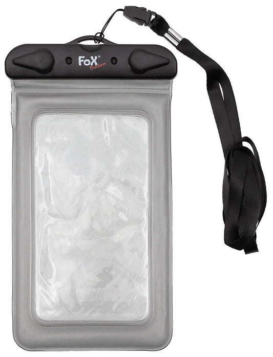 Husă Smartphone Impermeabilă Transparent-Negru FoxOutdoor - Etanșă la praf, 60g