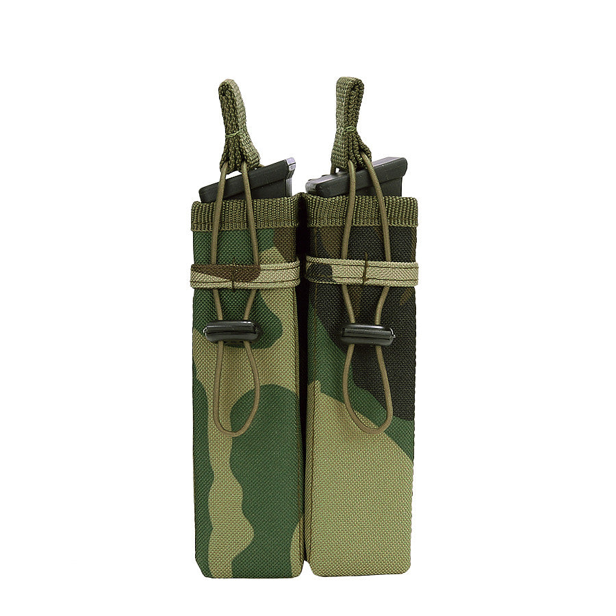 Husă Tactică Molle Side Arm 2 Magazinen Woodland - Acces Rapid & Sigur