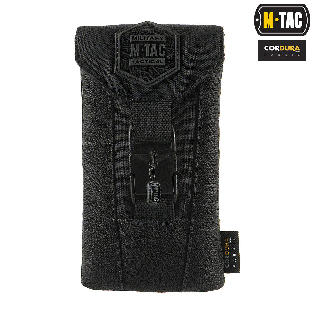 Husa Telefon M-Tac Elite Large Hex - Neagră, Rezistentă CORDURA®