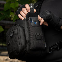 Husa Telefon M-Tac Elite Large Hex - Neagră, Rezistentă CORDURA®