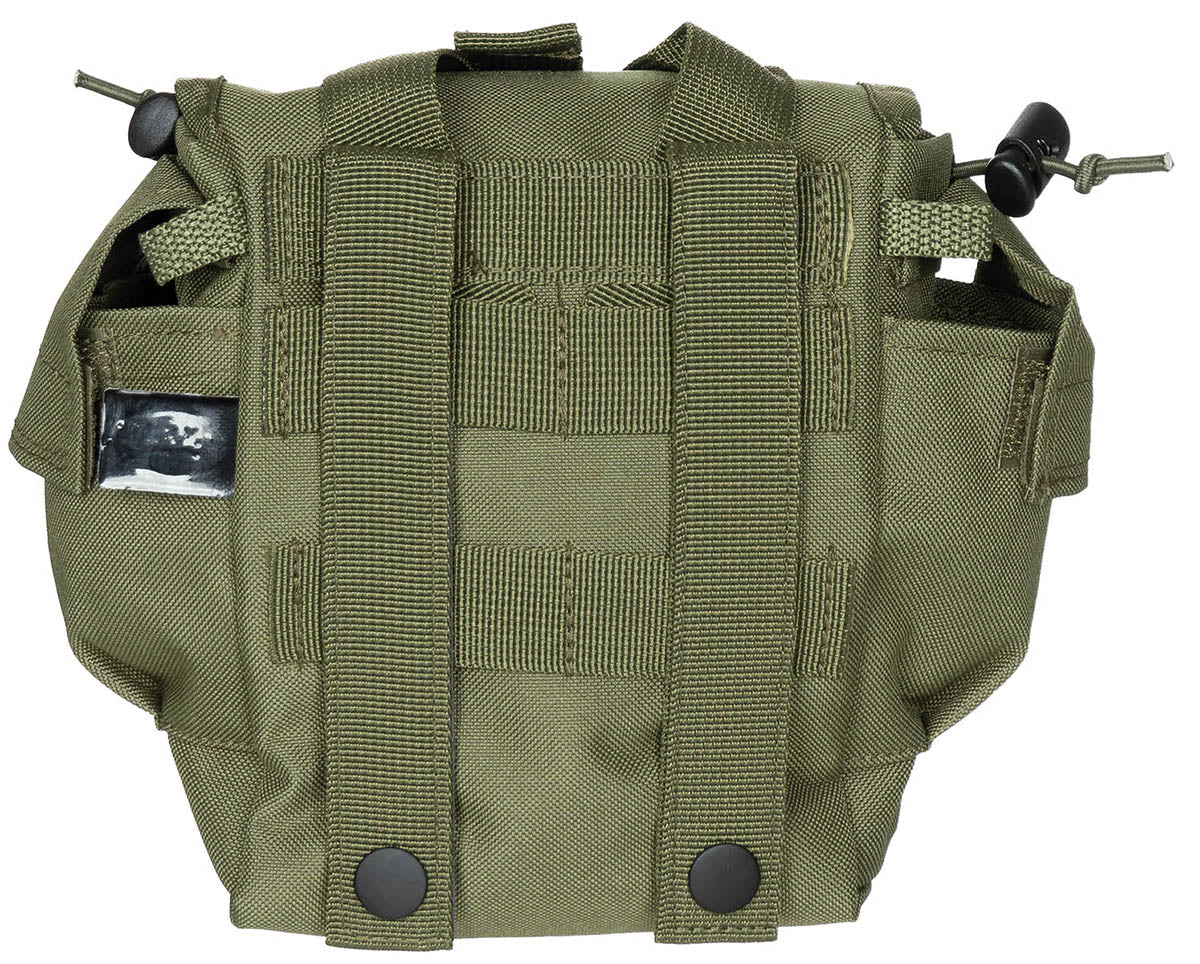 Husă transport recipient MOLLE Oliv MFH - 1 Qt, Chingi MOLLE