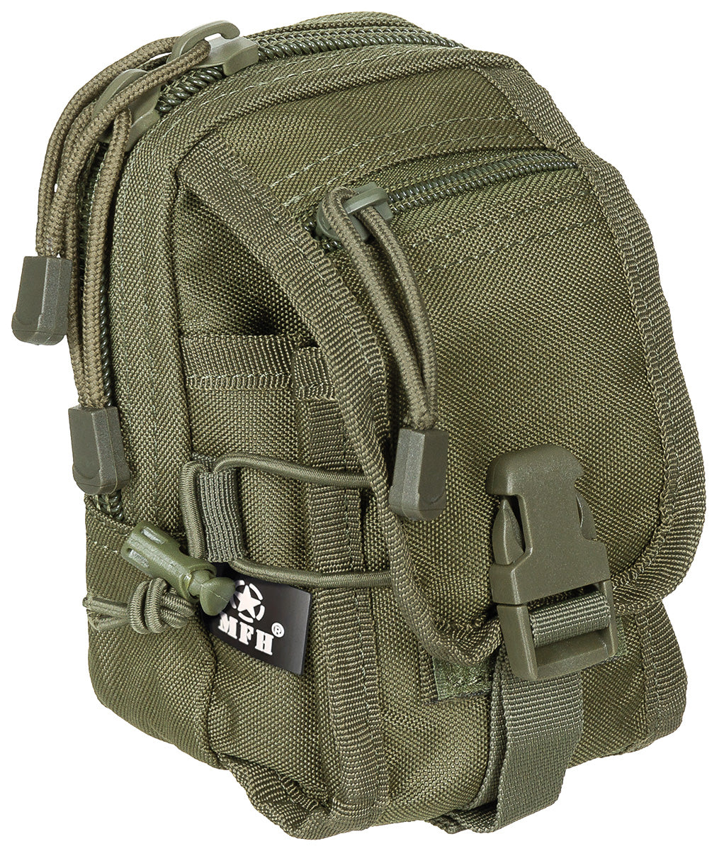 Husă Universală MOLLE Oliv MFH - Sistem prindere MOLLE, 11x15x10 cm