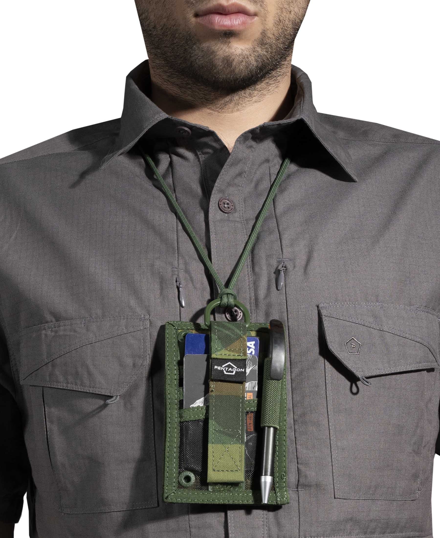 ID Card Holder Pouch Camo -Camo Gr.camo Pentagon Tactical - Versatilitate și Siguranță în orice Misiune