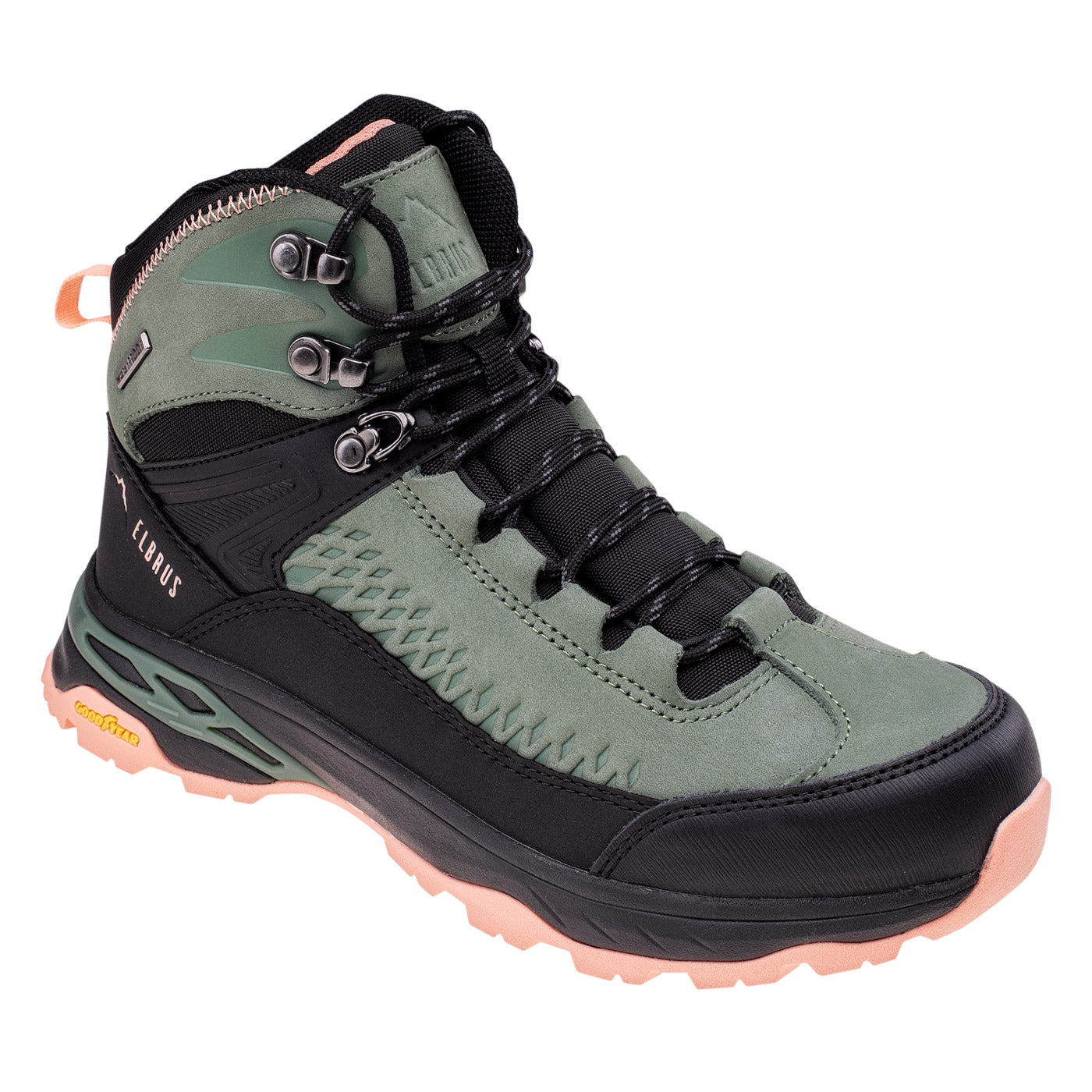 Încălțăminte Trekking Femei ELBRUS Engen Mid WP GR - Impermeabilă, Confort sporit - 4
