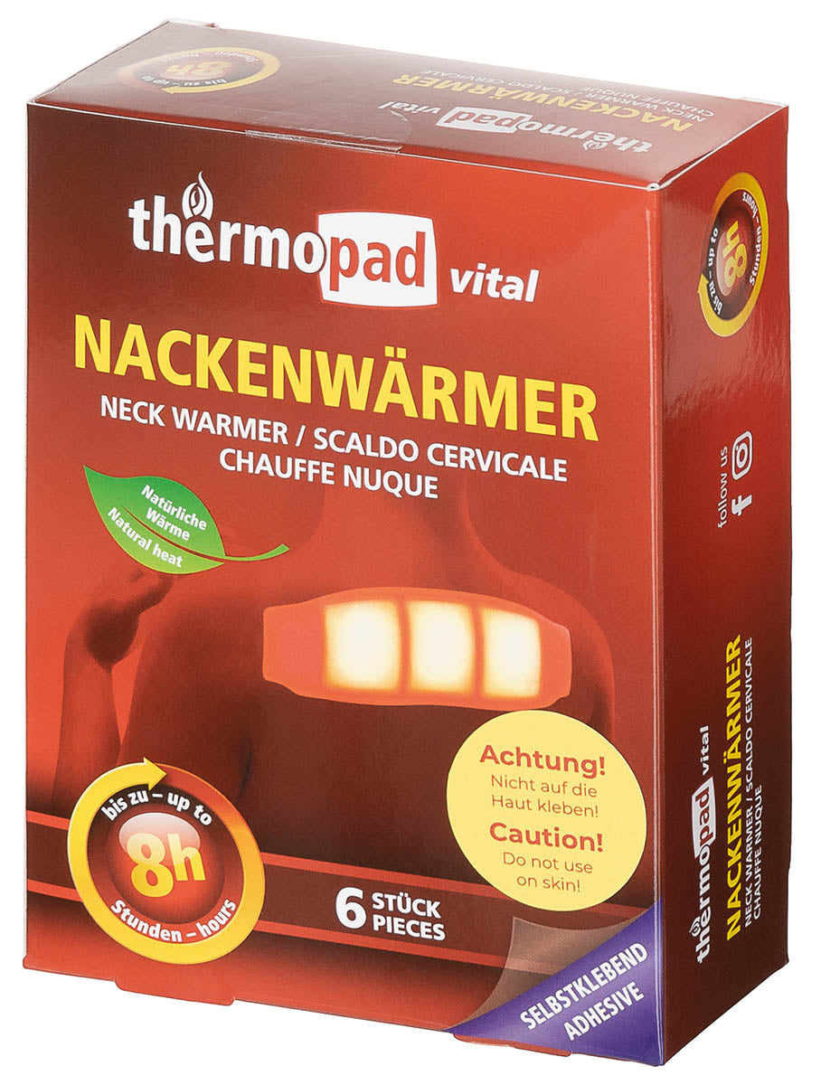 Încălzitor de gât Thermopad, 6 buc. - Până la 8h căldură, 48°C