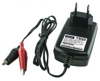 Încărcător Acumulator 6V 1A TED - Pentru Baterii până la 15 Ah - 2