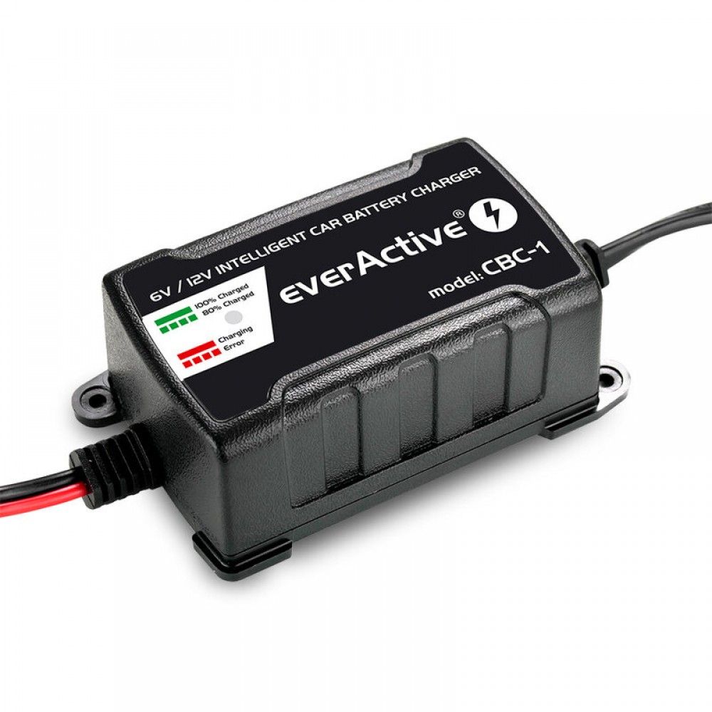 Încărcător Acumulatori 6V/12V 1A/1.2A EverActive CBC-1 - Inteligent, Compact - 2