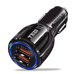 Încărcător Auto Dual USB-A TED Electric TED500017 - Fast Charge 3.0A - 2