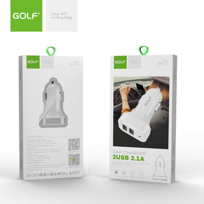 Incarcator Auto Golf GF-C11 10W - Dual USB, Incarcare Rapida - 2