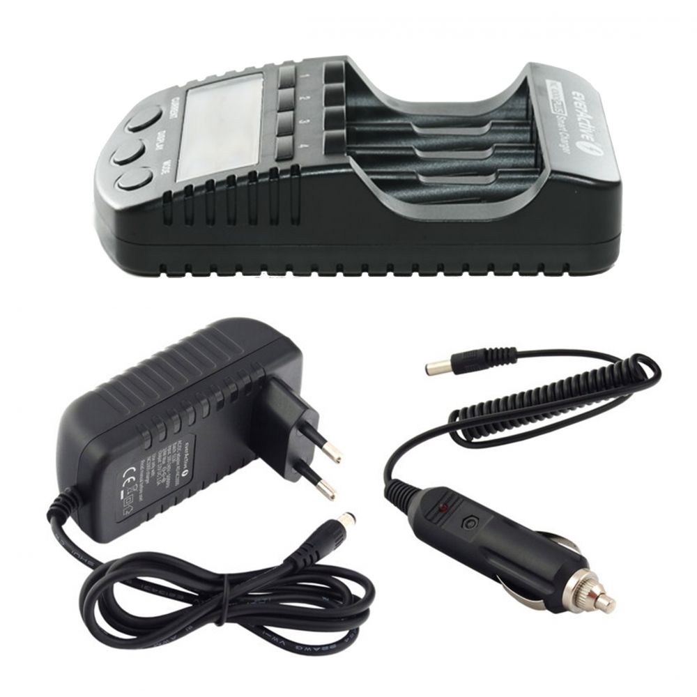 Încărcător Baterii AA/AAA cu Procesor EverActive NC-1000+ - LCD, Canale Individuale - 3