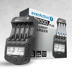 Încărcător Baterii AA/AAA cu Procesor EverActive NC-1000+ - LCD, Canale Individuale - 5