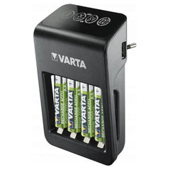 Încărcător Baterii AA Varta LCD PLUG CHARGER+ - Incarcare Individuala, 4x AA Incluse - 6