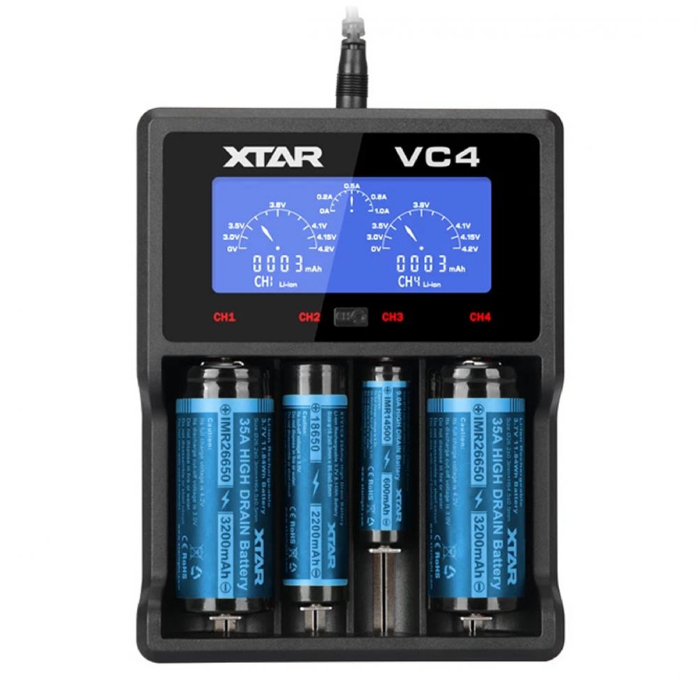 Încărcător Baterii XTAR VC4 - 4 Canale, LCD, Ni-MH, Li-Ion - 2
