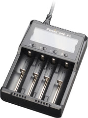Încărcător Multifuncțional Are-A4 Fenix - 4 Sloturi, Display LCD