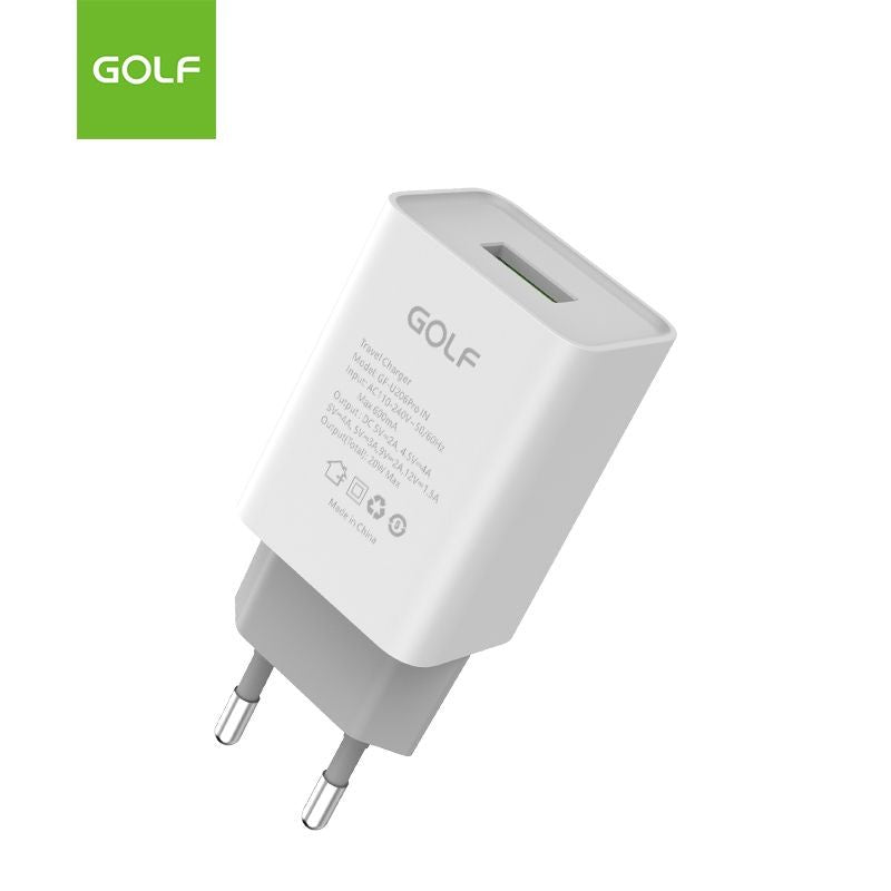 Incarcator Retea QC USB 3A 20W Golf GF-U206PRO - Alb, Incarcare Rapida - 2
