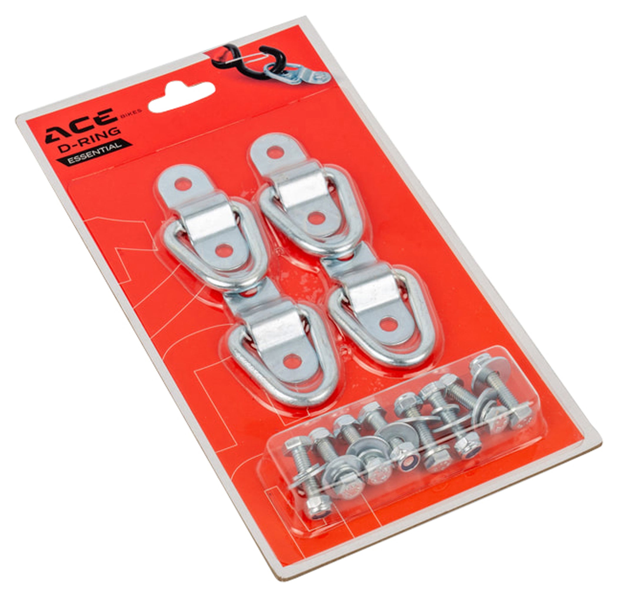 Inele de Ancorare D-Ring Essential Acebikes - Set 4 bucăți, 550 kg