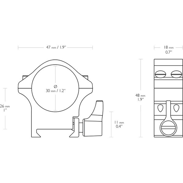 Inele Fixare Hawke Pro Steel - 30mm Weaver, Montaj Robust - 2